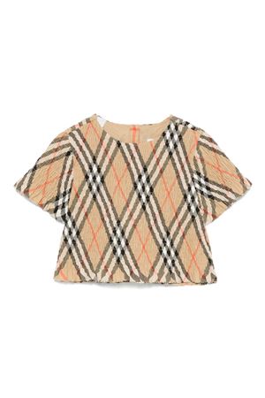 blusa in cotone check BURBERRY KIDS | 8100547B9368